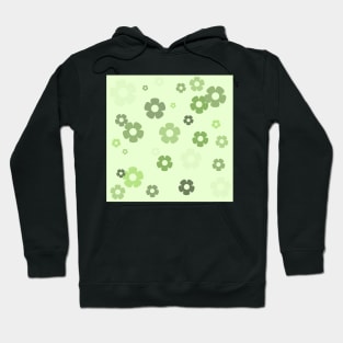 Retro Flowers Green Hoodie